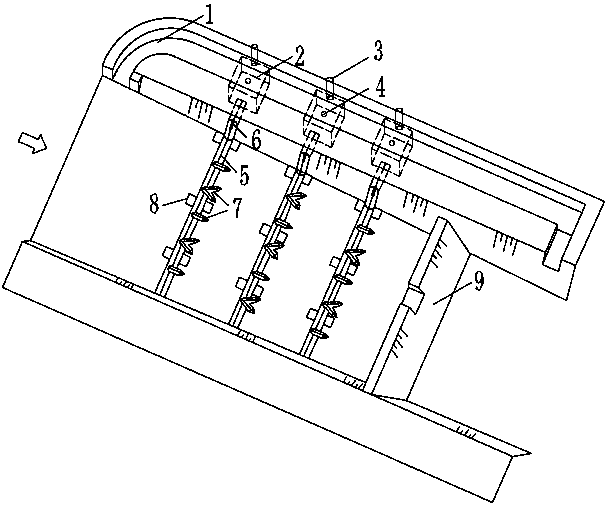 Overflow dam front hydraulic automatic desilting system and construction method