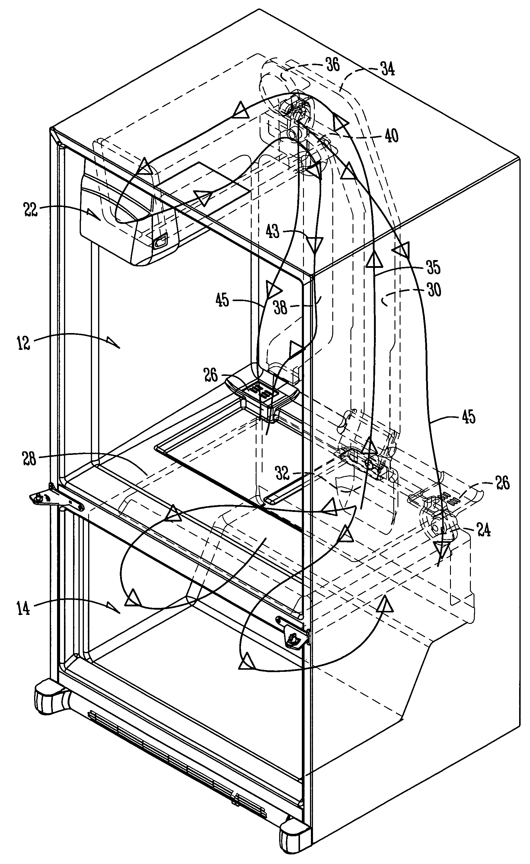 Refrigerator with intermediate temperature icemaking compartment