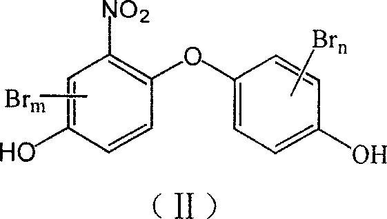 Bromo nitryl dihydroxy diphenyl ether compound and its synthesis method