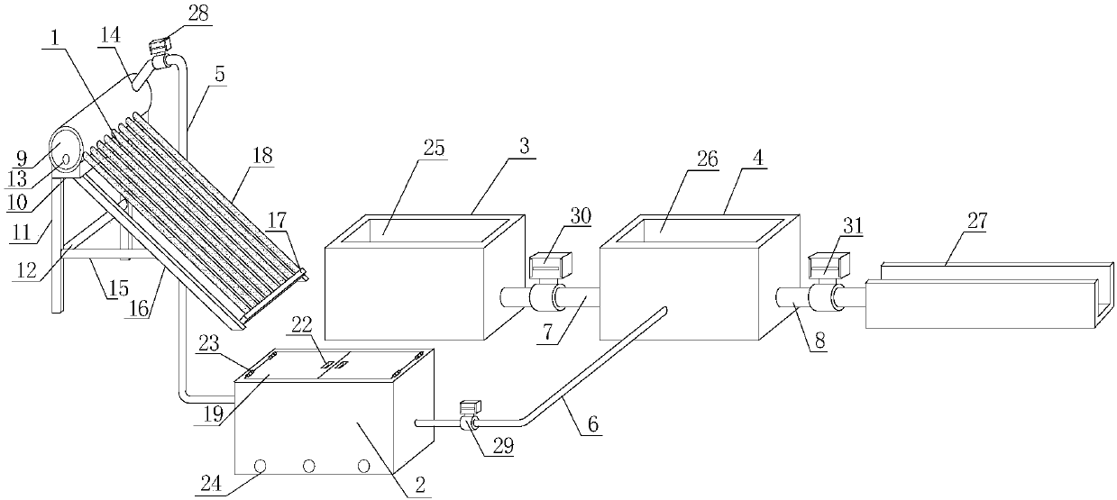 Combined solar water heater device