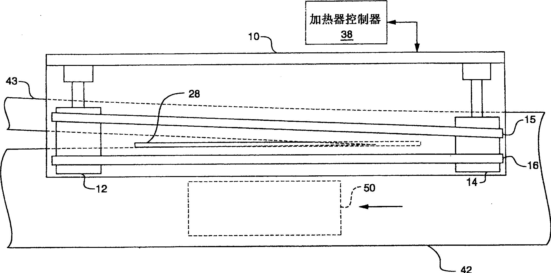 Film side sealing apparatus with closed-loop temperature control of a heater