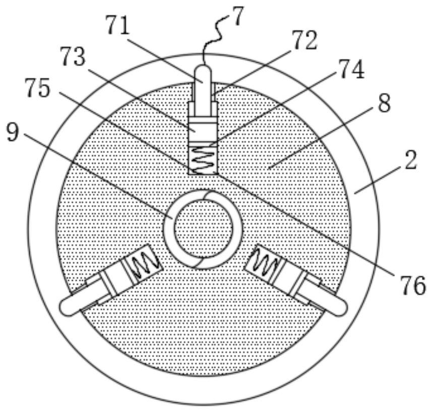 Movable test wire fixing hanging point structure