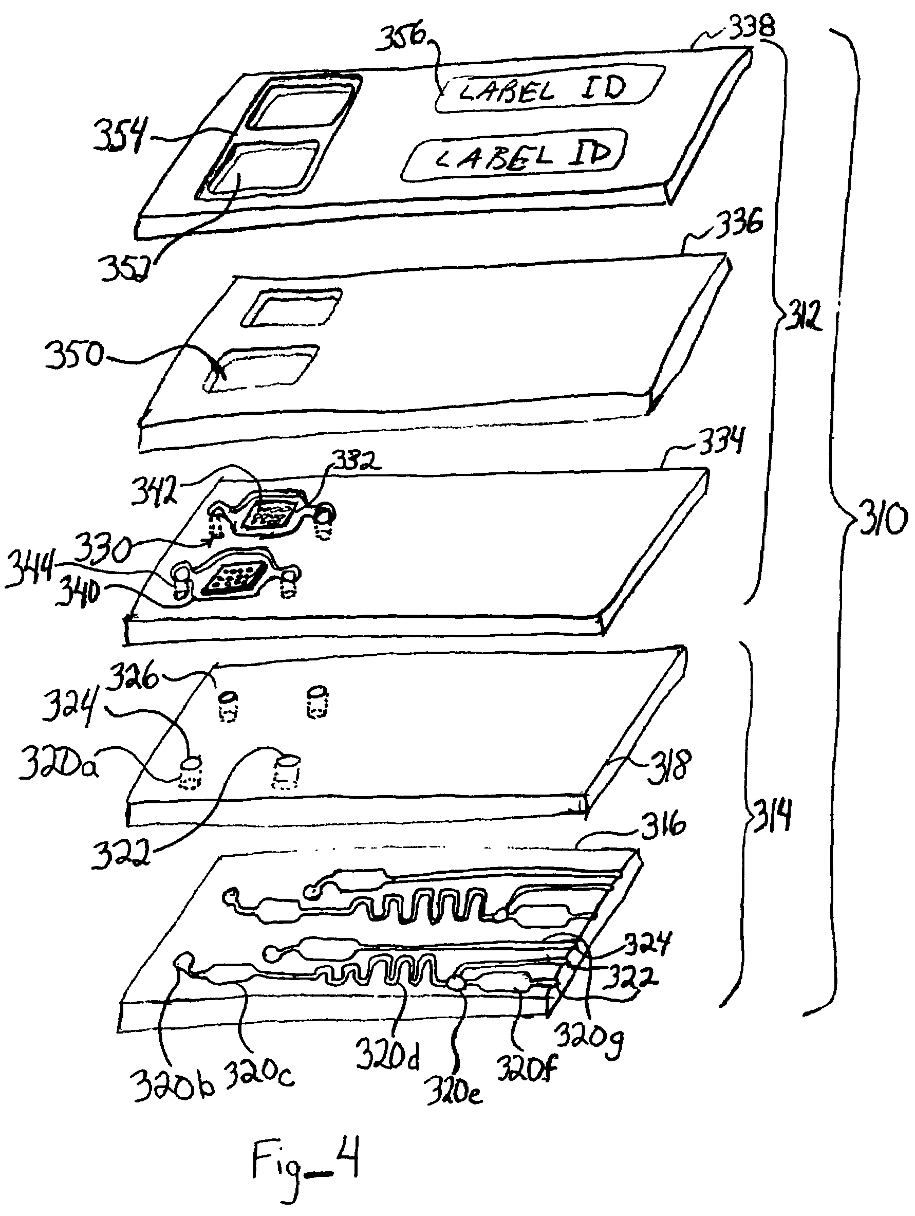 Test strips including flexible array substrates and method of hybridization