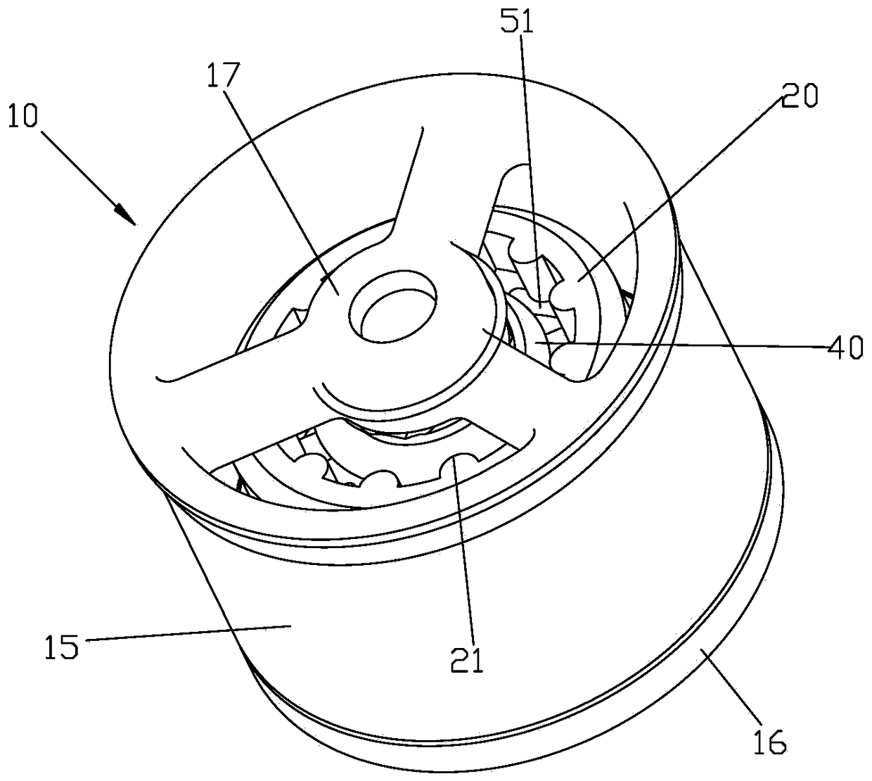 Low pressure and large flow water saving mechanism