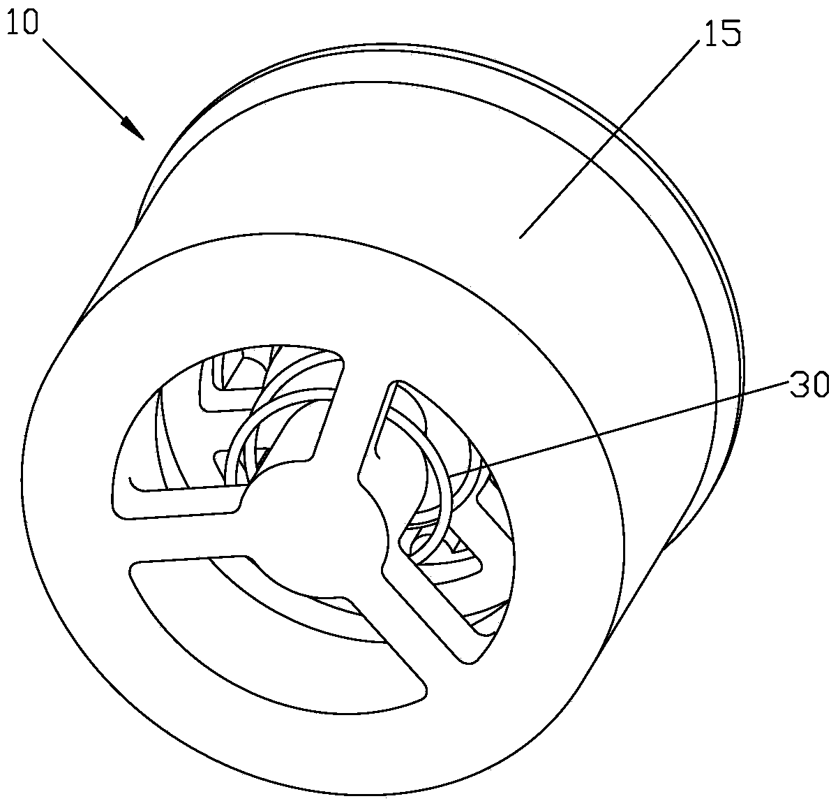 Low pressure and large flow water saving mechanism