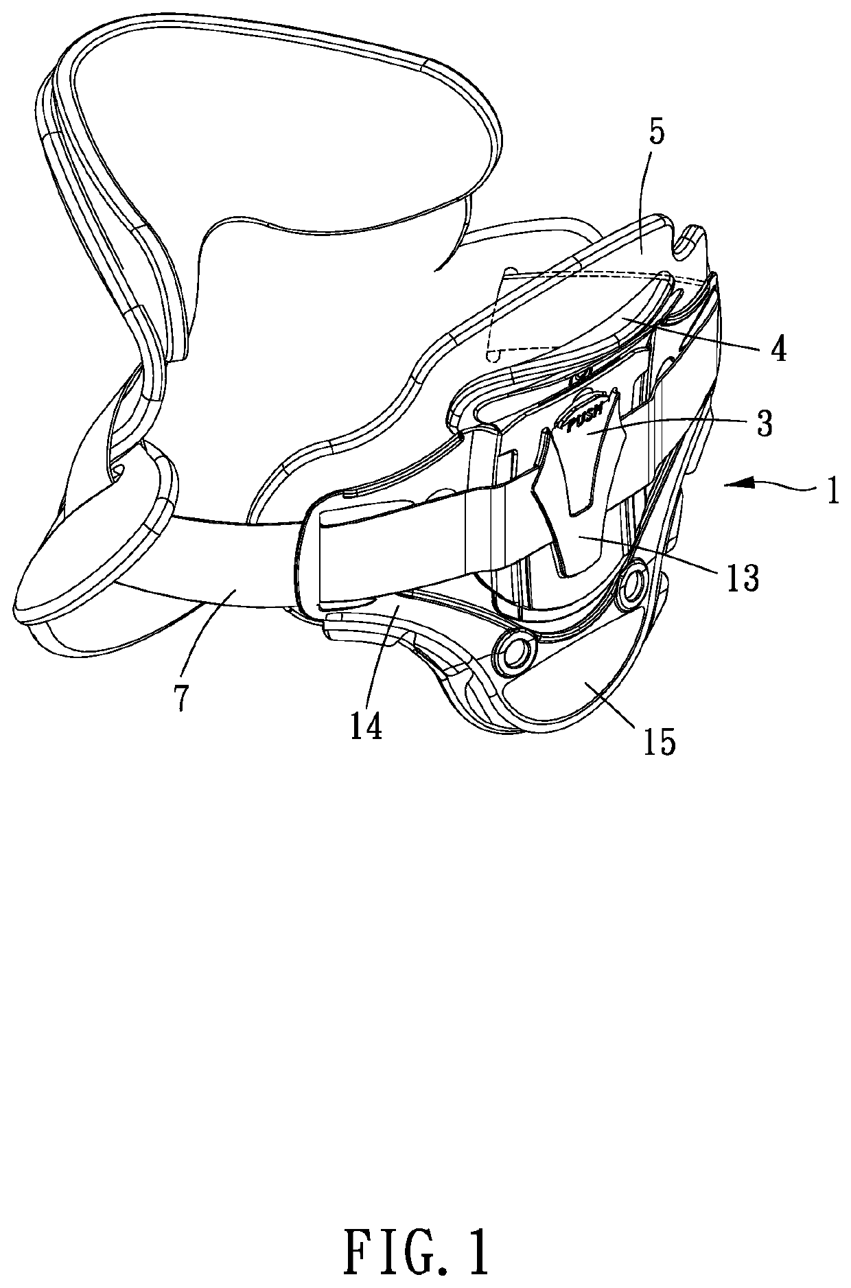 Rear sheet adjustment assembly of neck collar