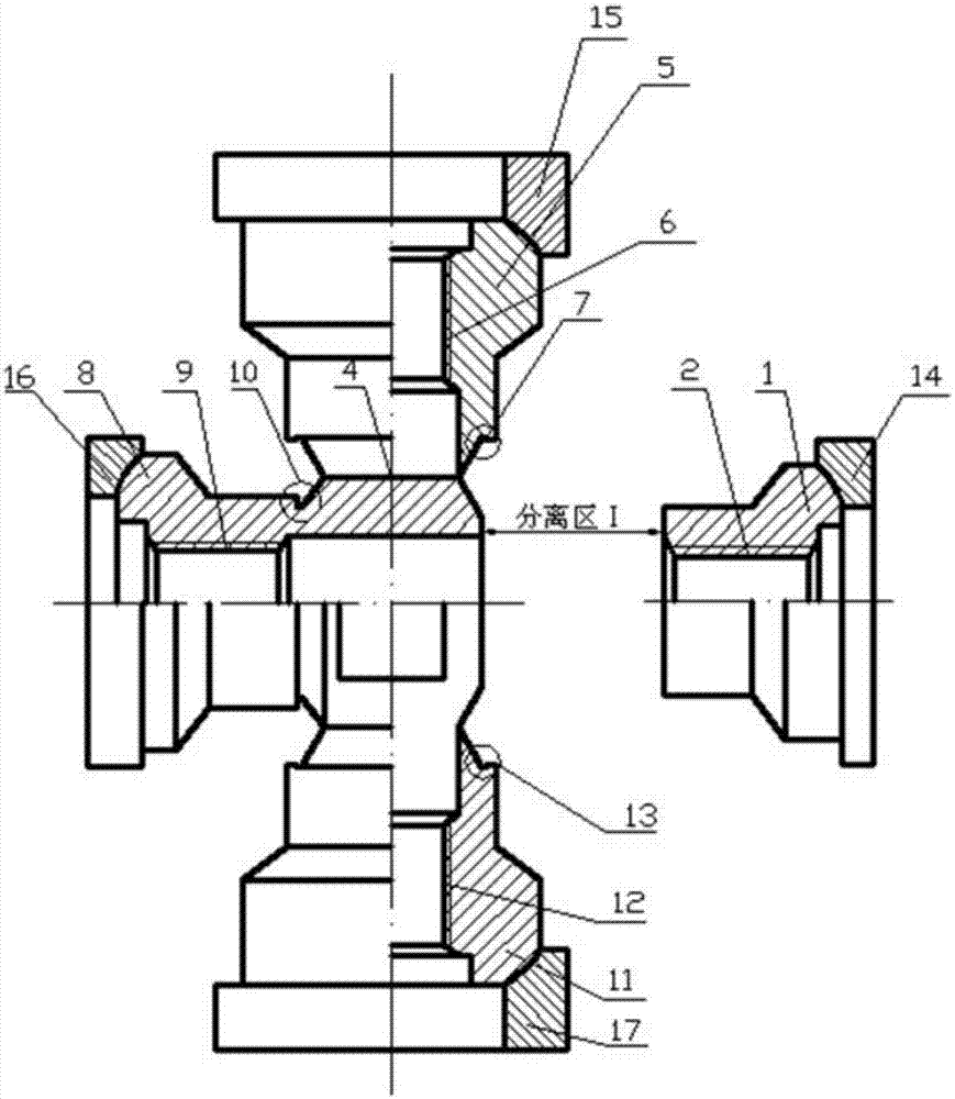 Four-way spherical multifunctional high-lock nut and machining method thereof