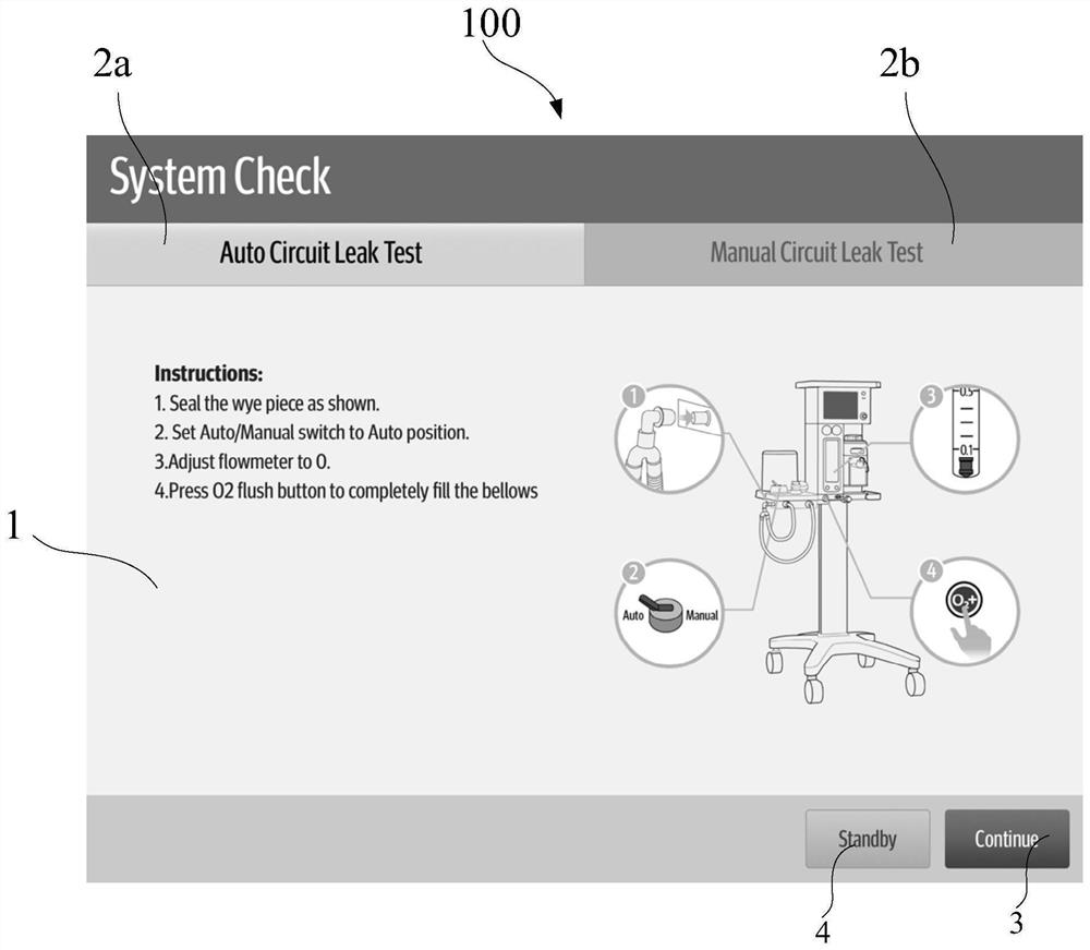 Veterinary anesthesia machine and leakage self-inspection guidance method thereof