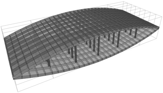 Construction method of semi-sunken self-balancing fusiform double-arch fabricated overpass