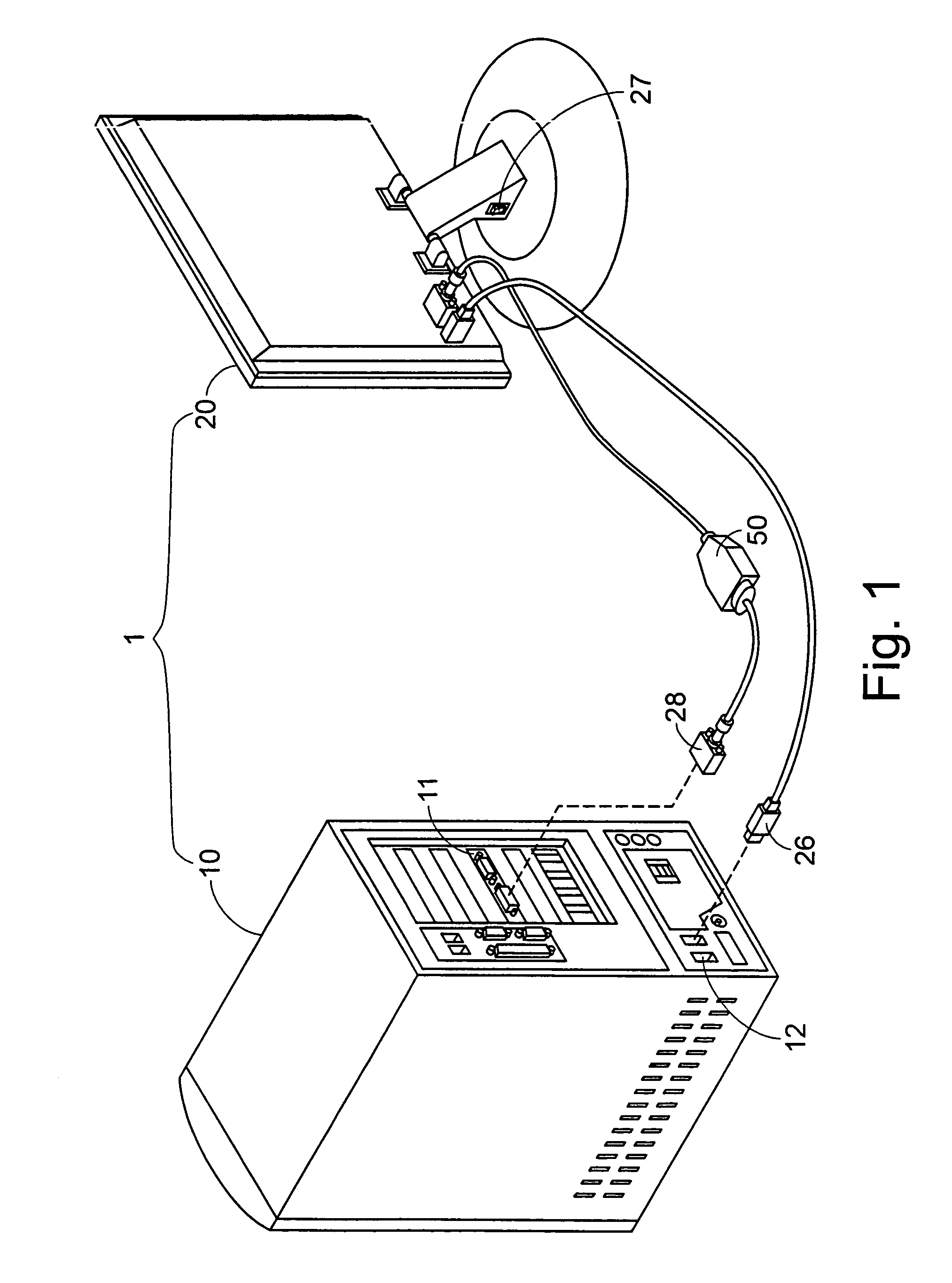 Monitor and method for controlling power-on and power-off of host computer