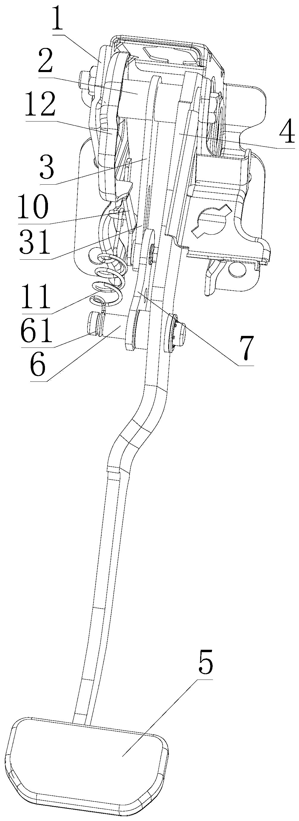 Anti-pouring type brake pedal device