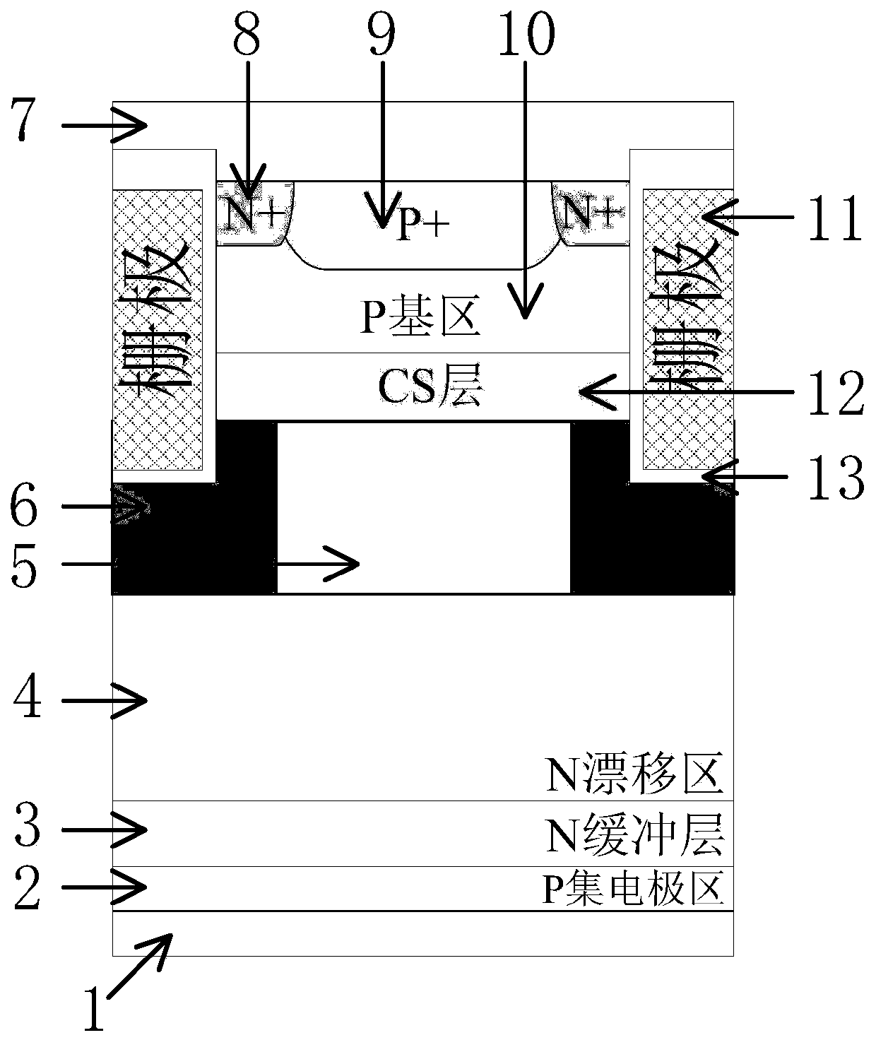 Groove-gate bipolar transistor with low EMI noise