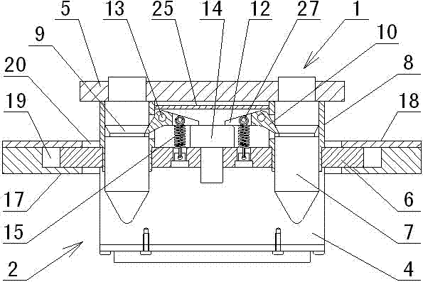 Movable connector with self-locking device