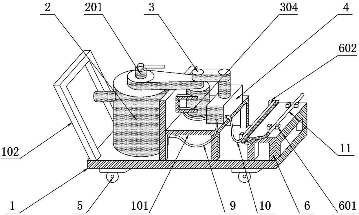 Grouting device for coal mine water disaster preventing and treating