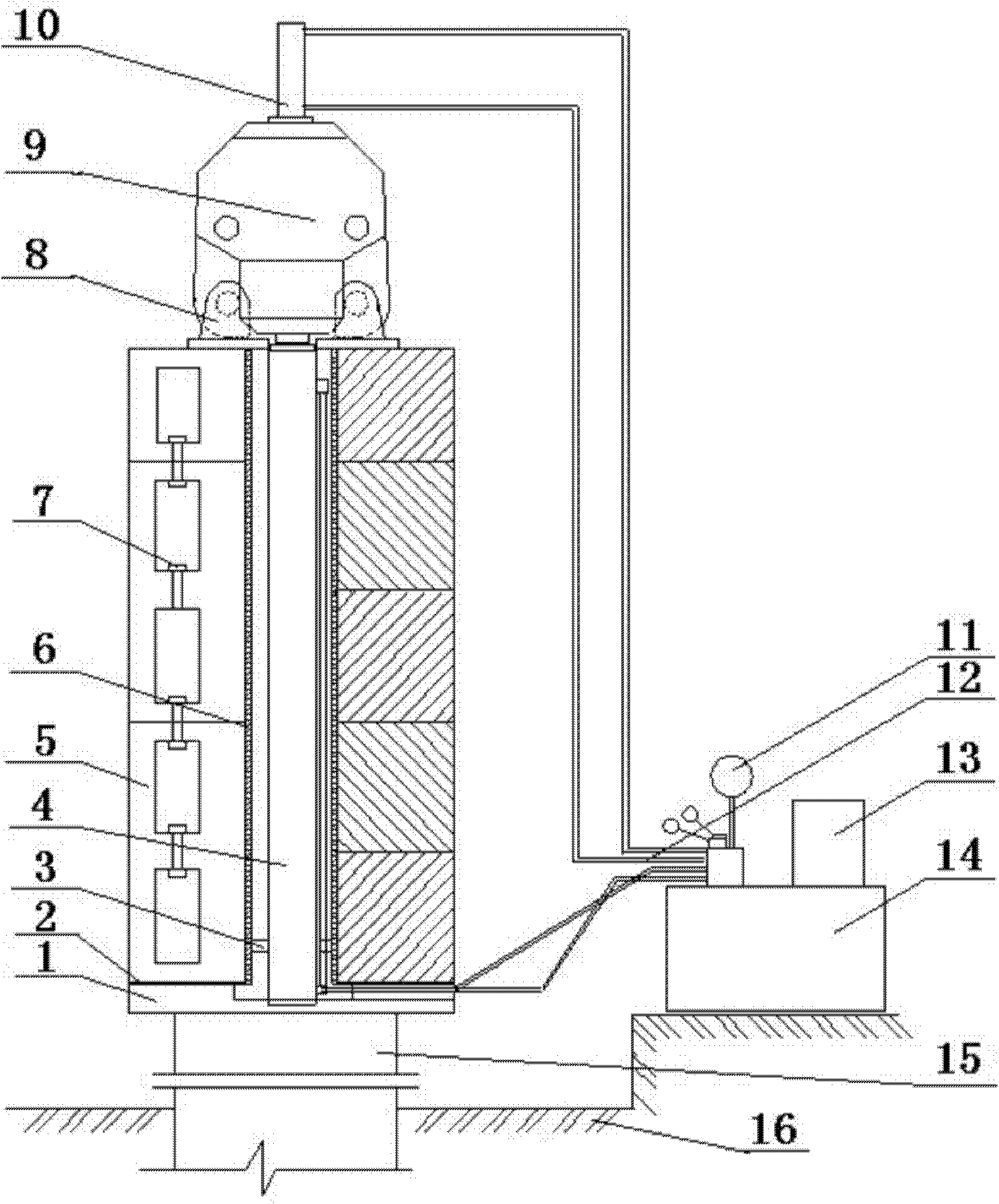 Hydraulic power shock excitation equipment for building foundation pile