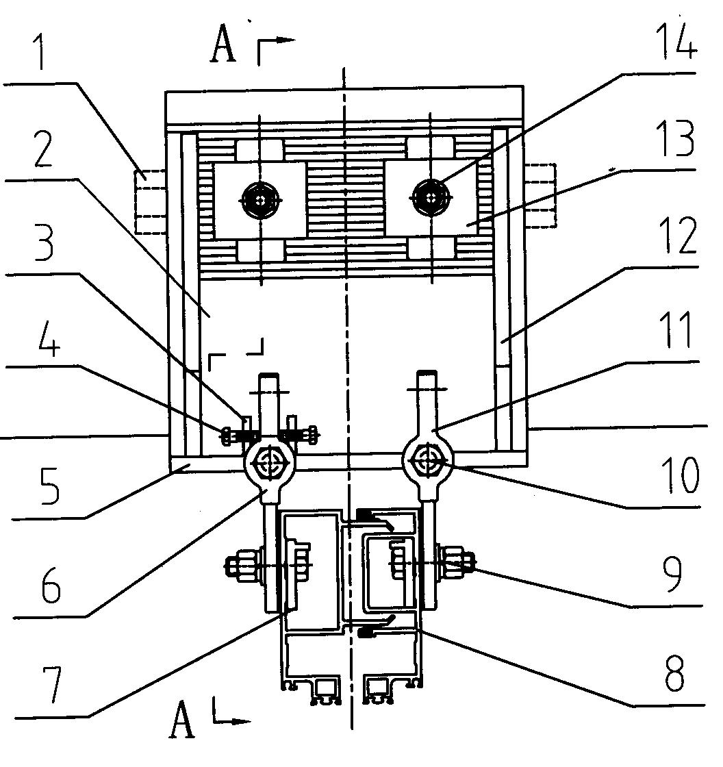 Three-dimensional adjusting type hanging device for unit curtain