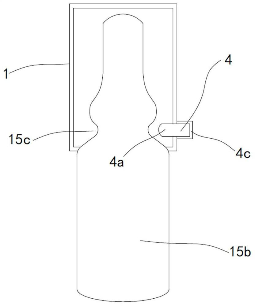 An ampoule bottle safety standard breaking device and using method thereof