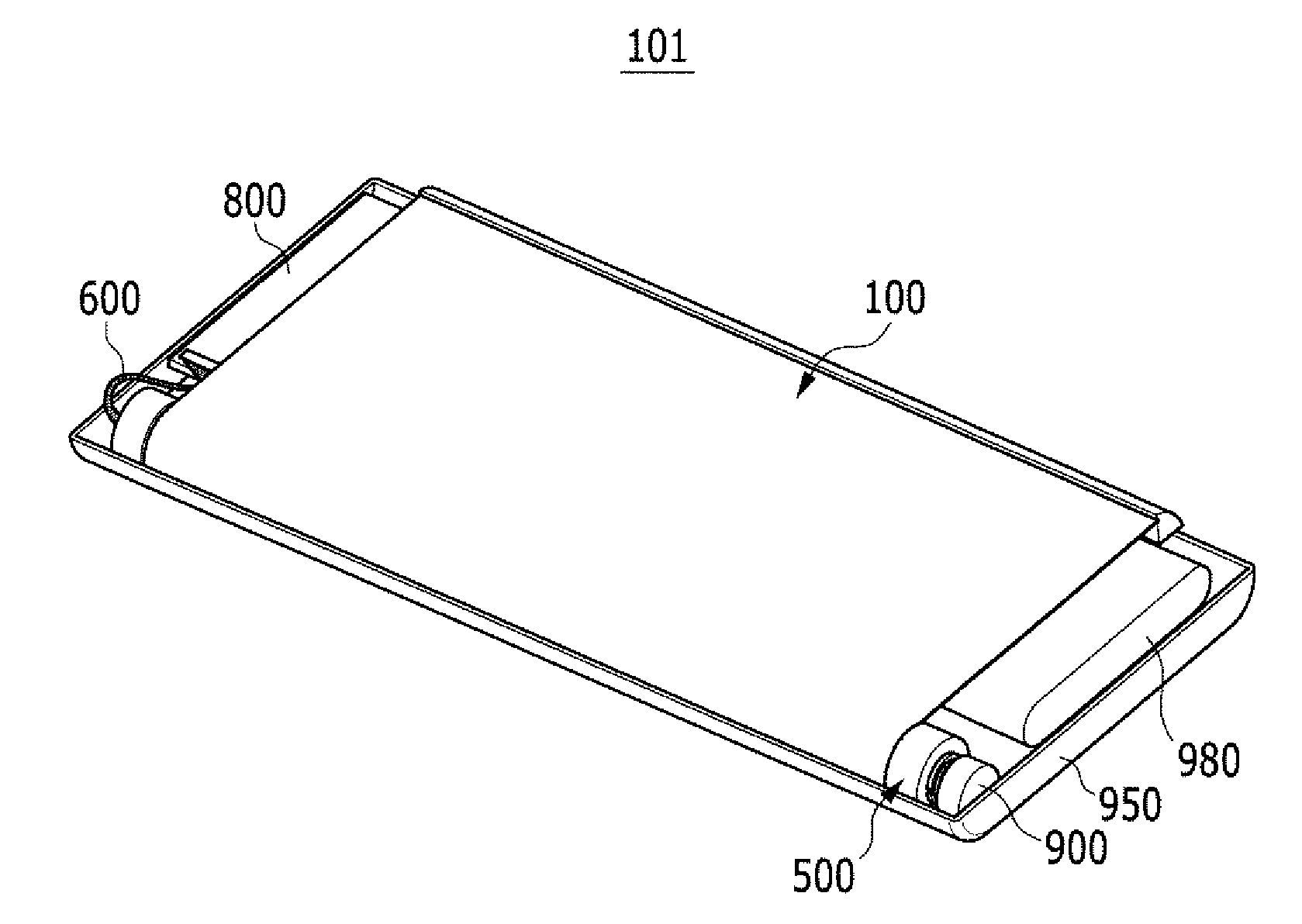 Display Device Having a Rollable Display Unit