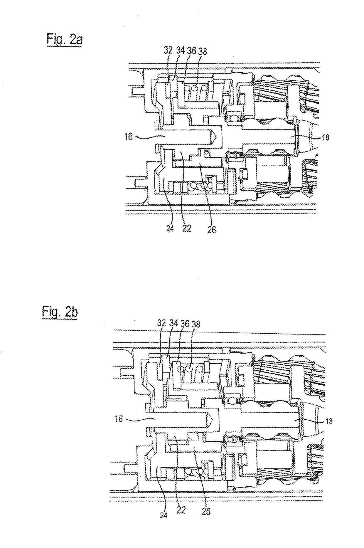 Rotary drive device comprising load-dependent brakes