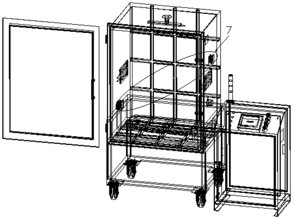 Household appliance service environment simulation device