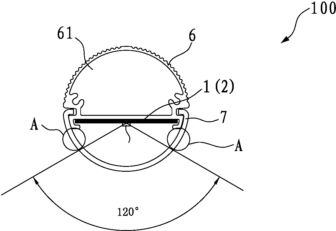 Improved structure for light emitting diode (LED) lamp tube