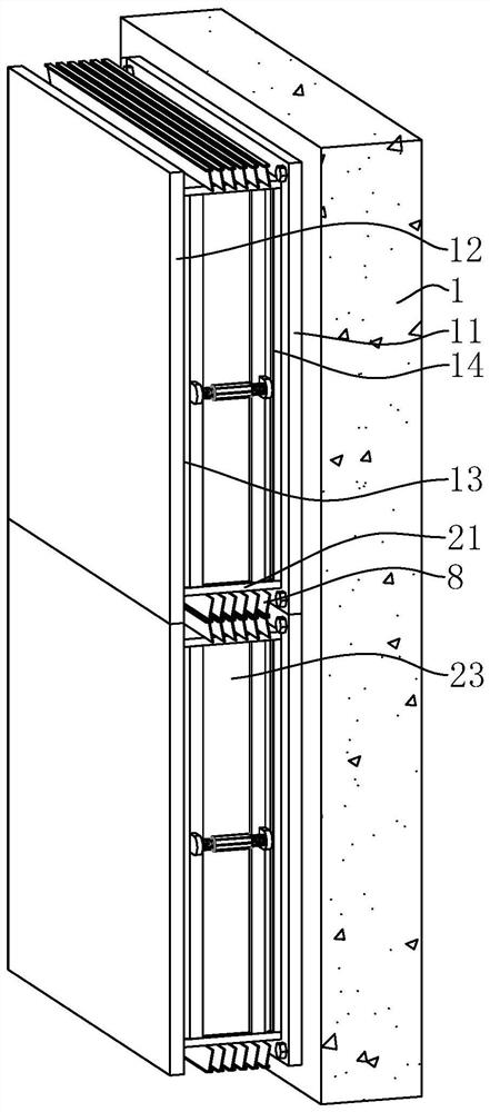 Novel energy-saving and heat-insulating building curtain wall structure and construction method