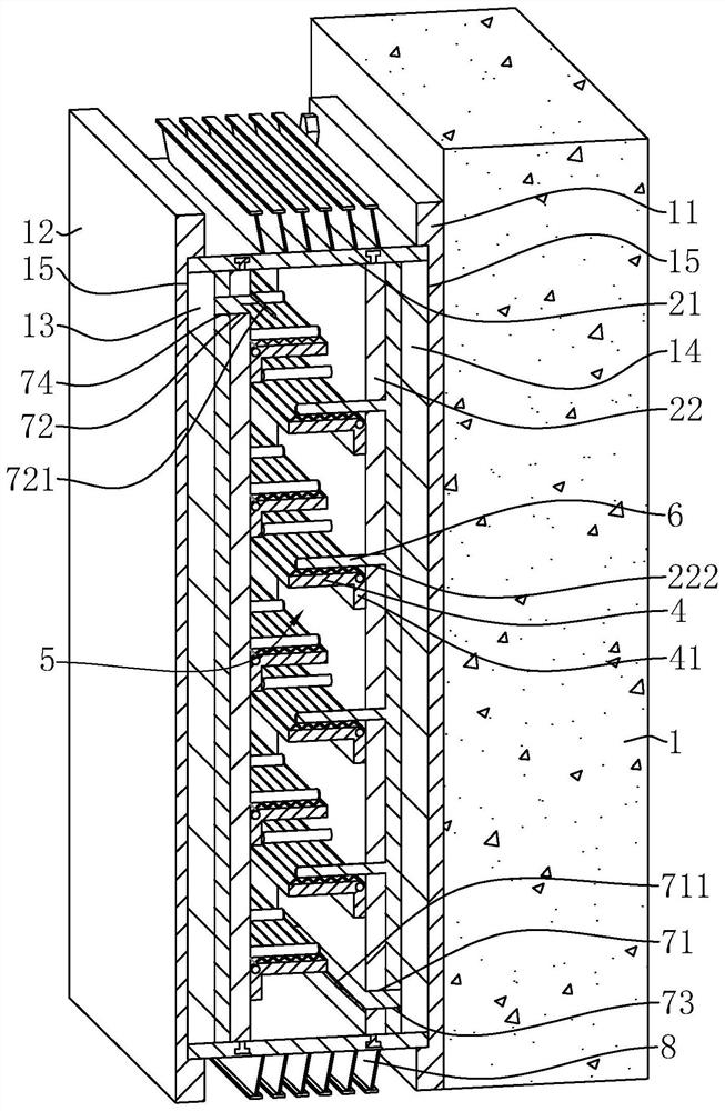 Novel energy-saving and heat-insulating building curtain wall structure and construction method