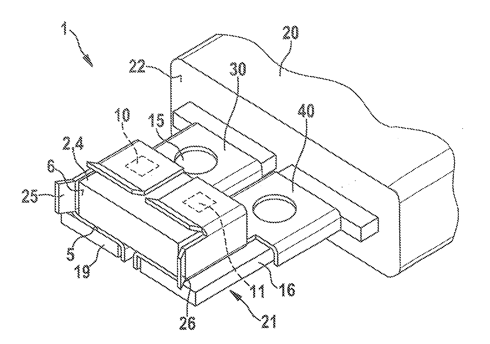 Device for attaching and contacting an electrical component and method for manufacturing the device