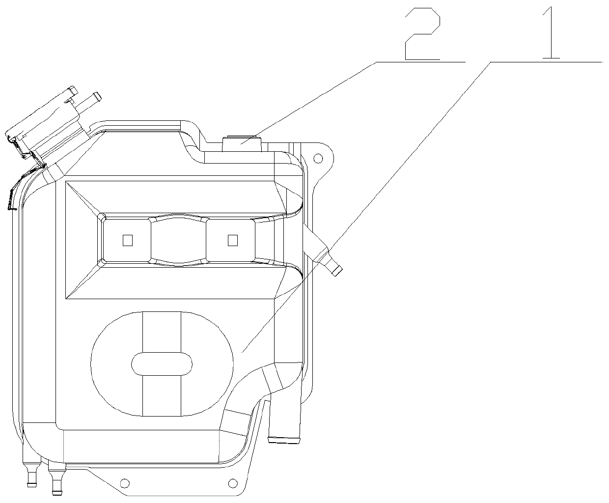 An anti-leakage device and processing method for filling port of automobile expansion kettle