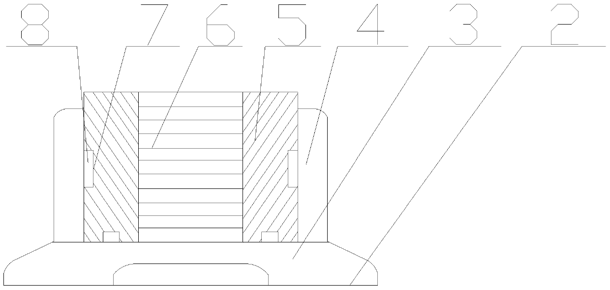 An anti-leakage device and processing method for filling port of automobile expansion kettle