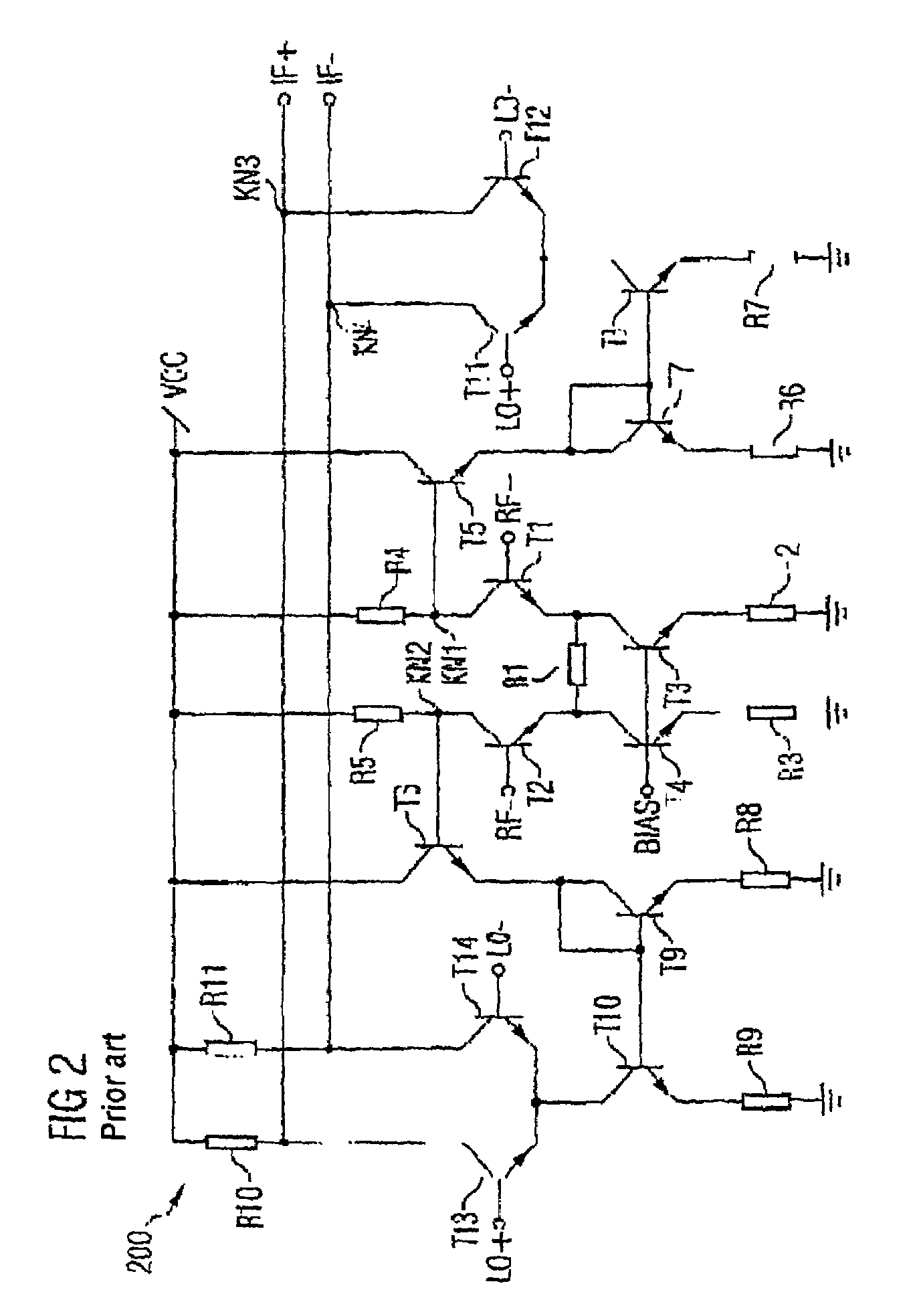 Integrated circuit having a mixer circuit