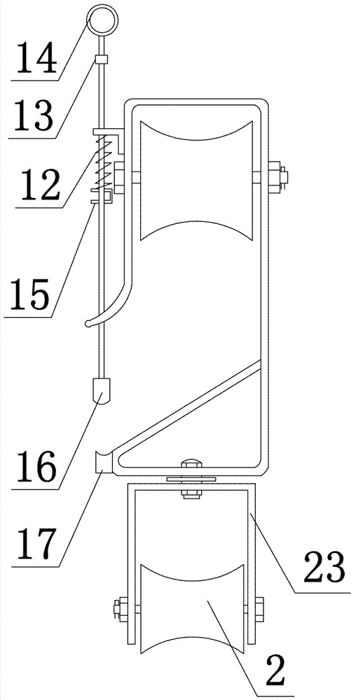 Transmission line self-sealing wire pulley