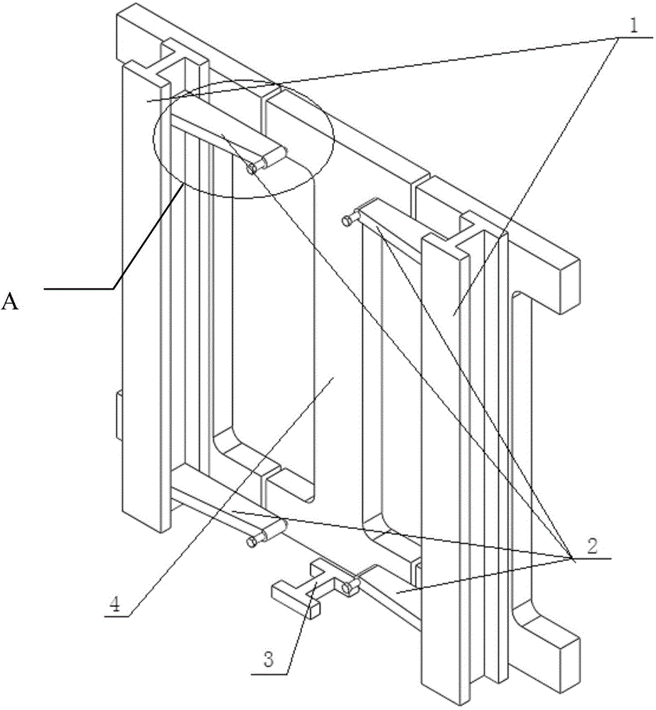 Protection plate fixing device and method during replacement of coke oven column