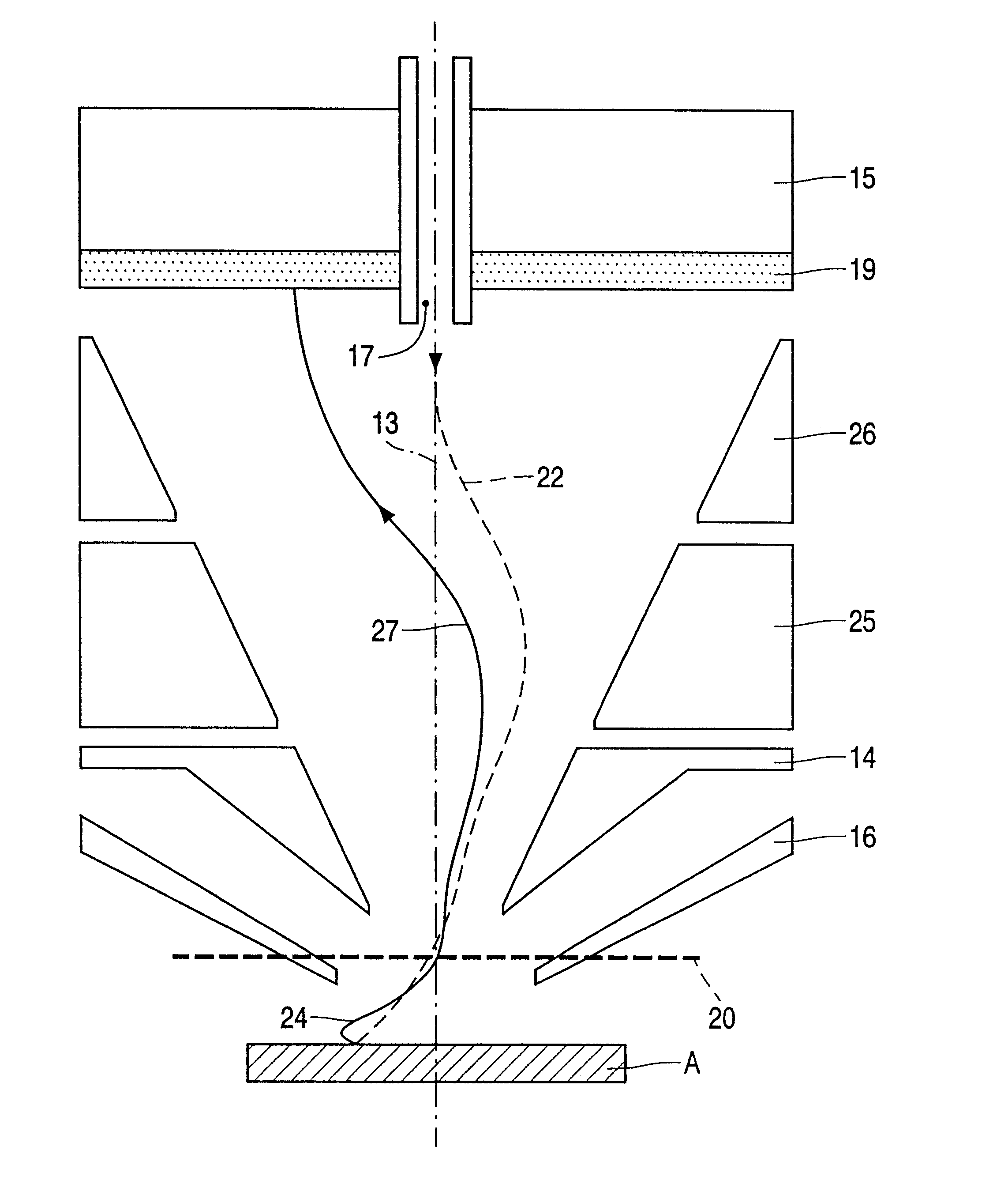 Particle-optical inspection device especially for semiconductor wafers