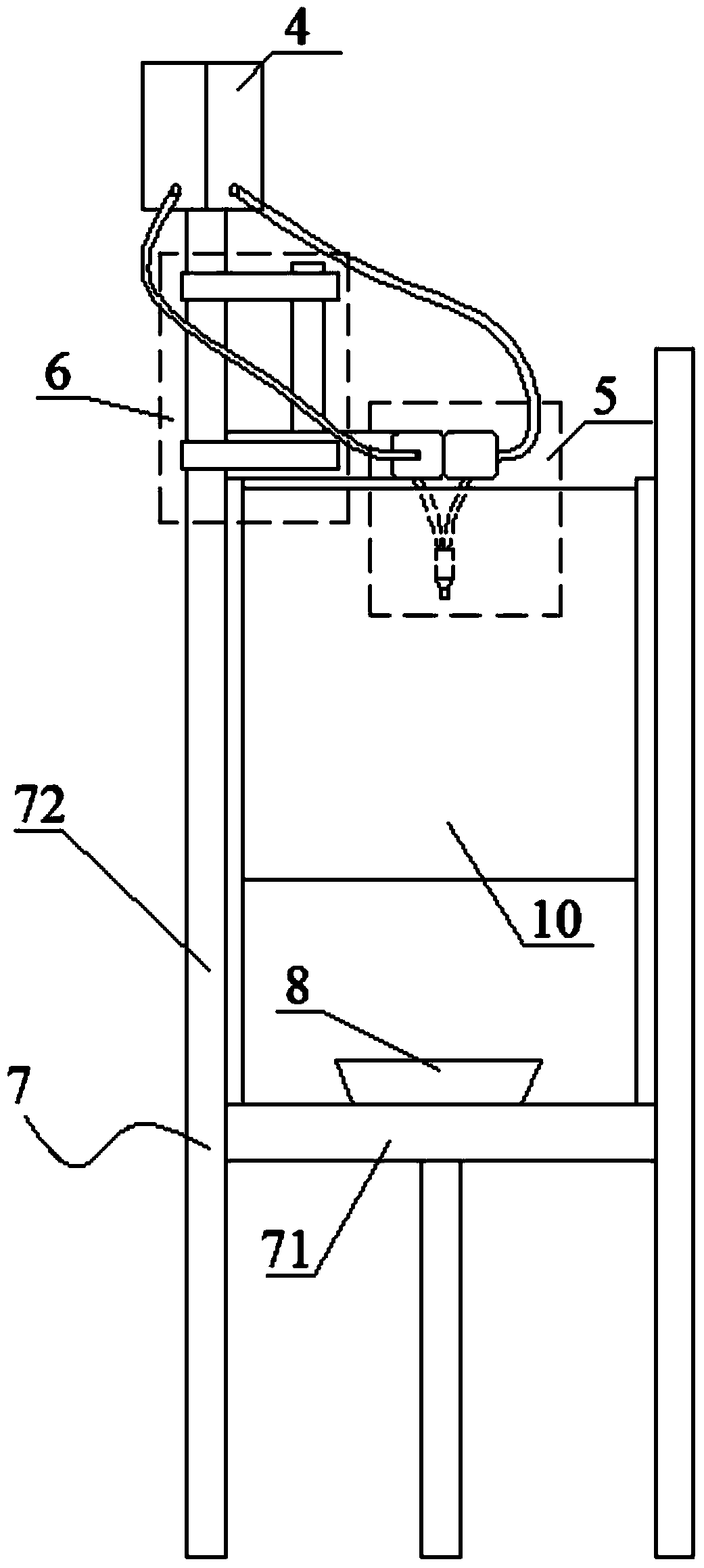 Water drip collision automatic photo taking device