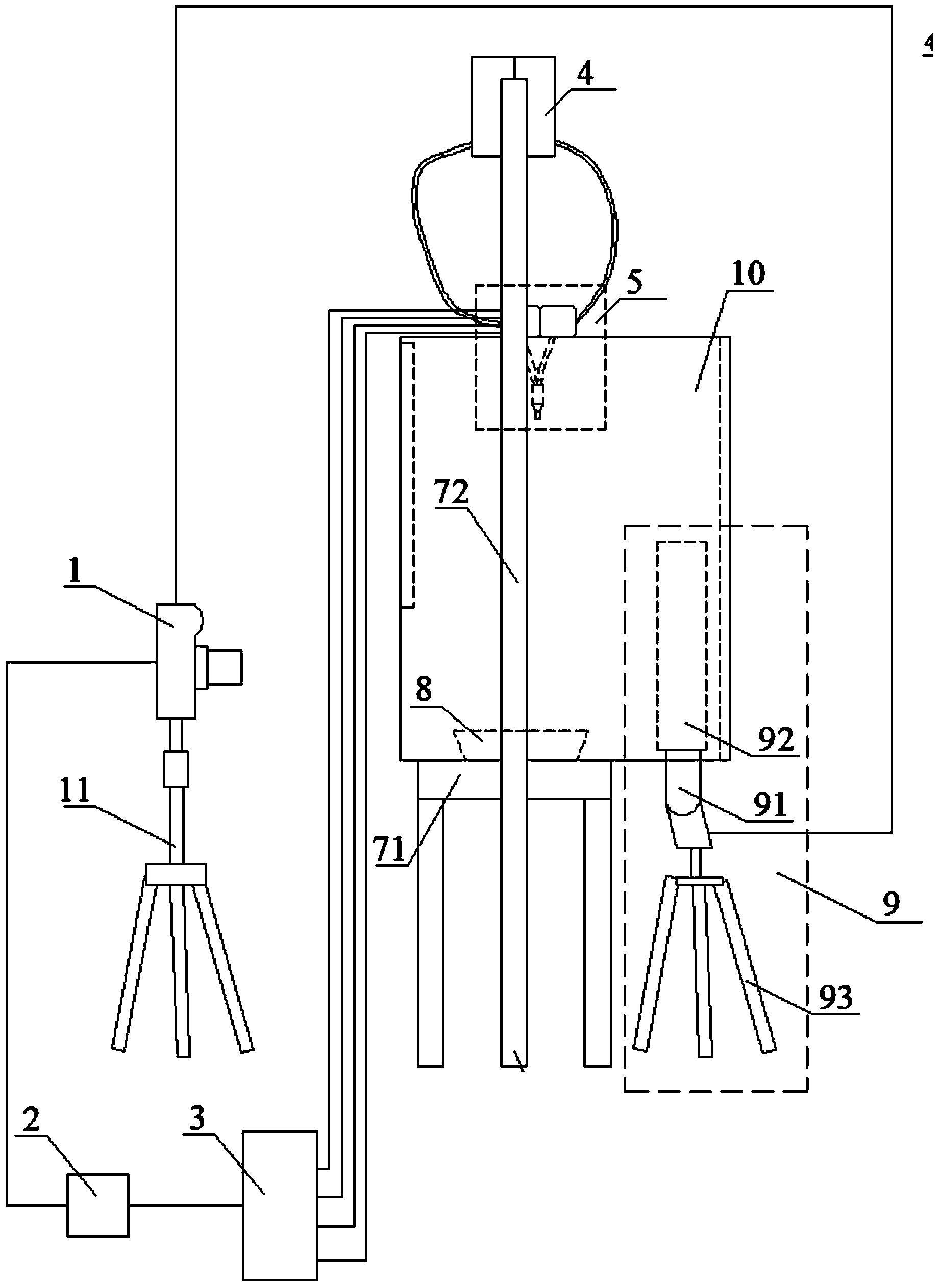 Water drip collision automatic photo taking device