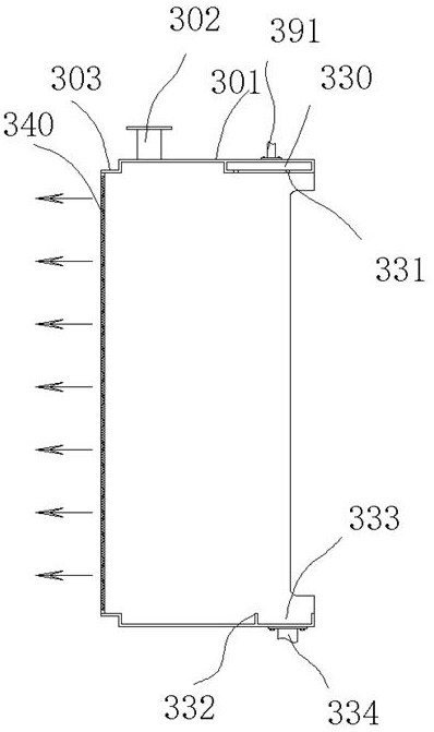 Air purification device installed on building wall