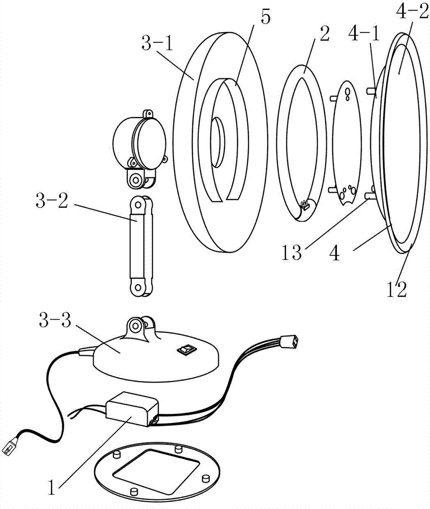 Cosmetic mirror and light source control device thereof