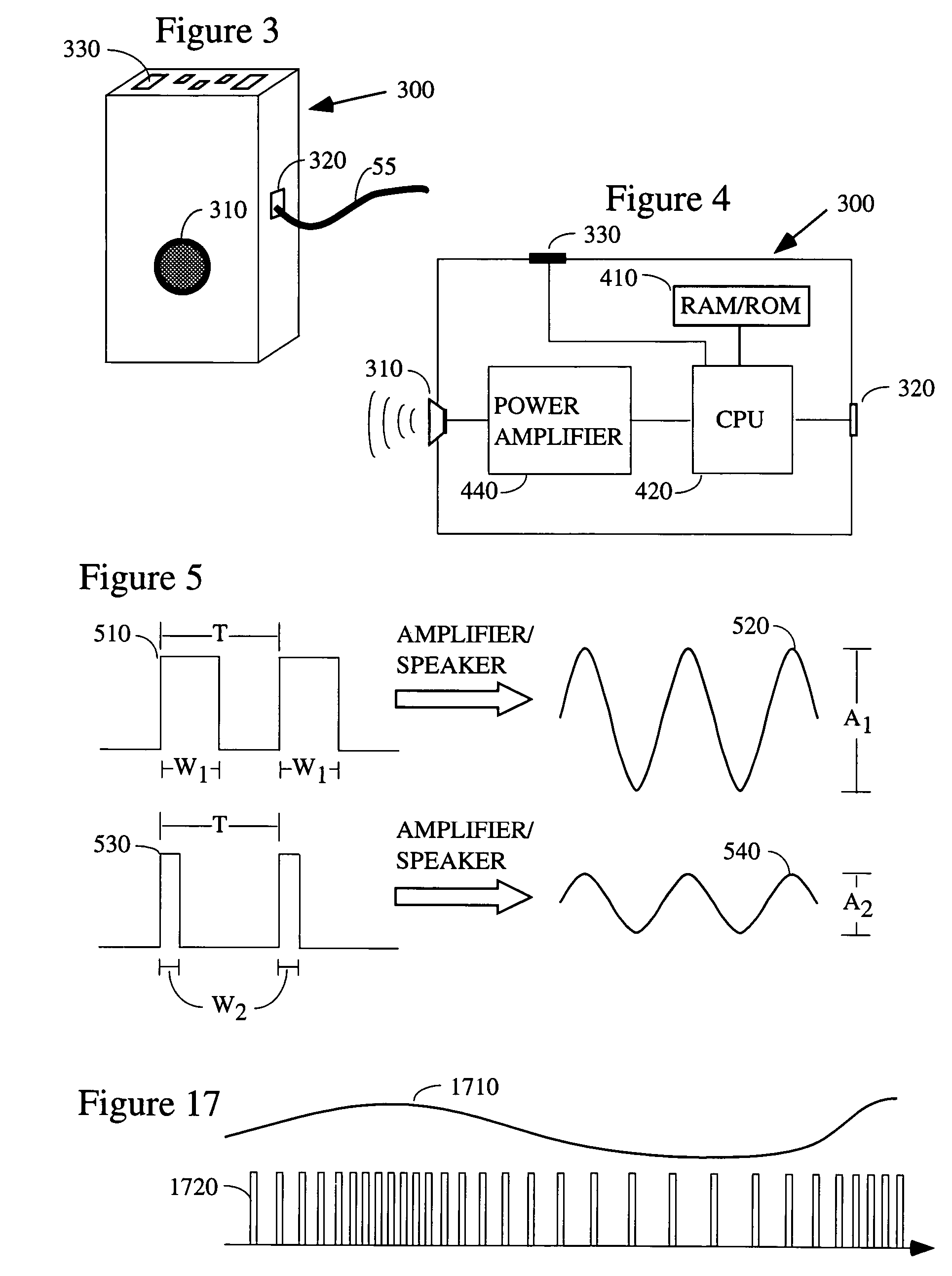 Method and apparatus for alarm volume control using pulse width modulation