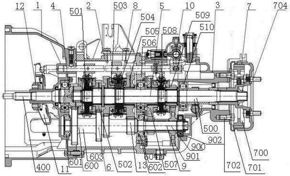 Multifunctional speed changer with center brake and power takeoff