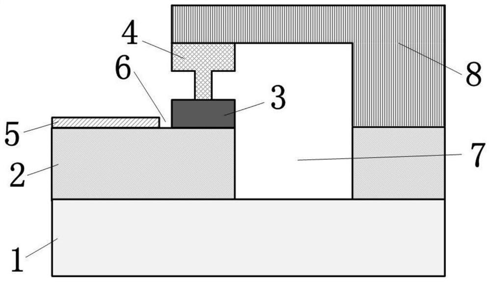 A self-aligned gan Schottky diode and its manufacturing method