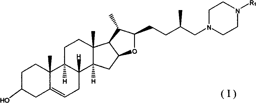 Diosgenin piperazine derivatives and preparation method thereof