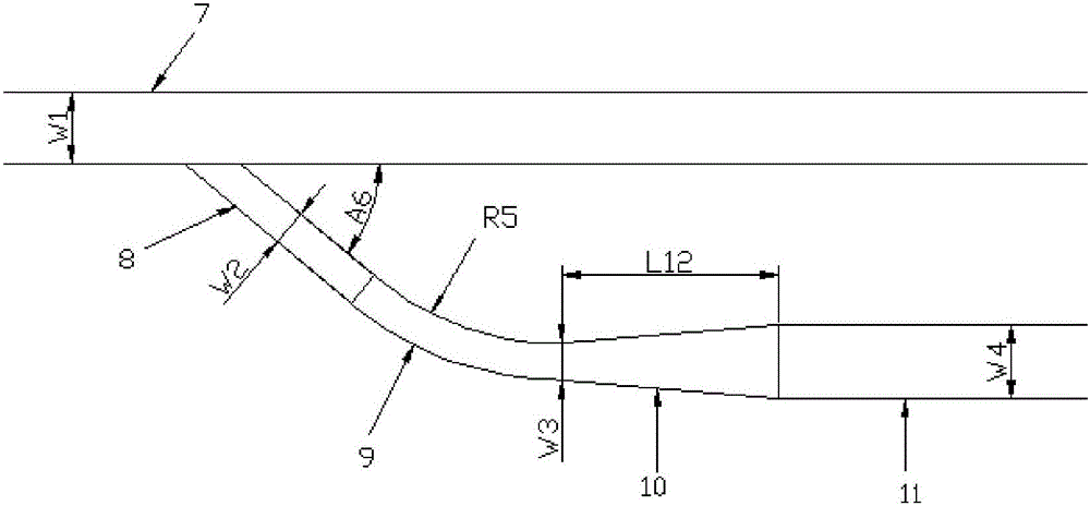 Chip structure of a plc multimode waveguide optical splitter
