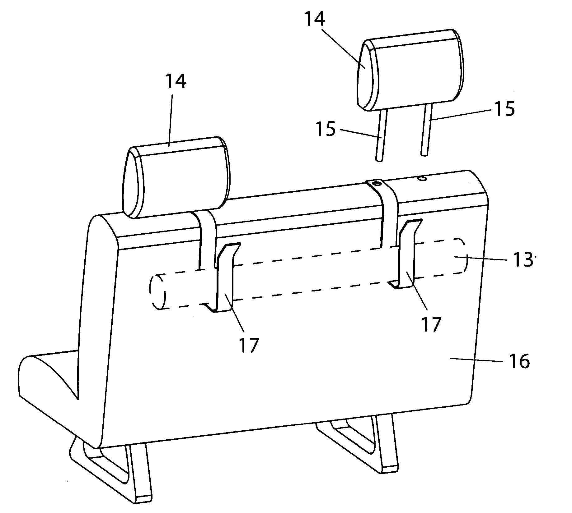 Mounting system for umbrella strollers