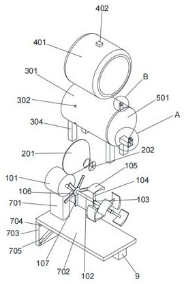 An automatic fire extinguishing device for corridor fire detection