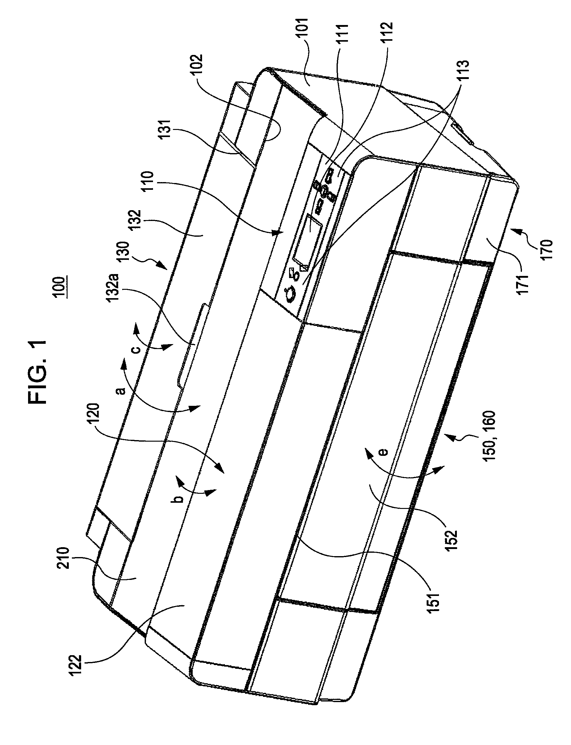 Component accommodating case and electronic apparatus