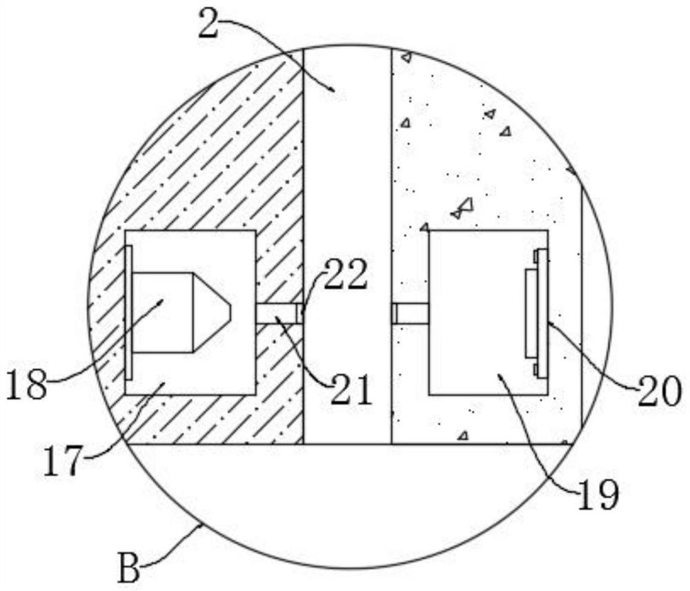 Plastic concrete diaphragm wall seepage failure gradient quality detection test device