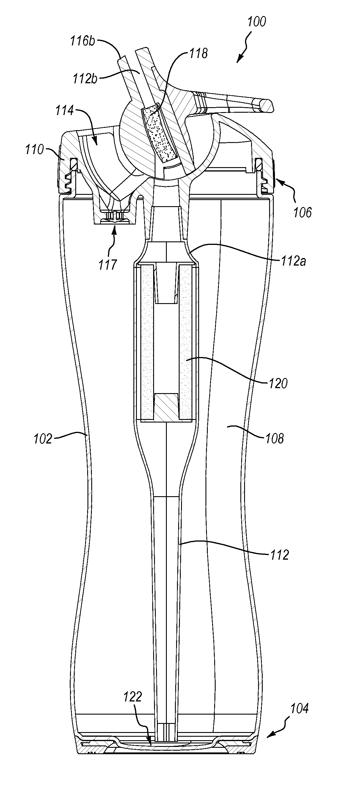 Water bottle with straw having integrated filter and downstream flavor tablet