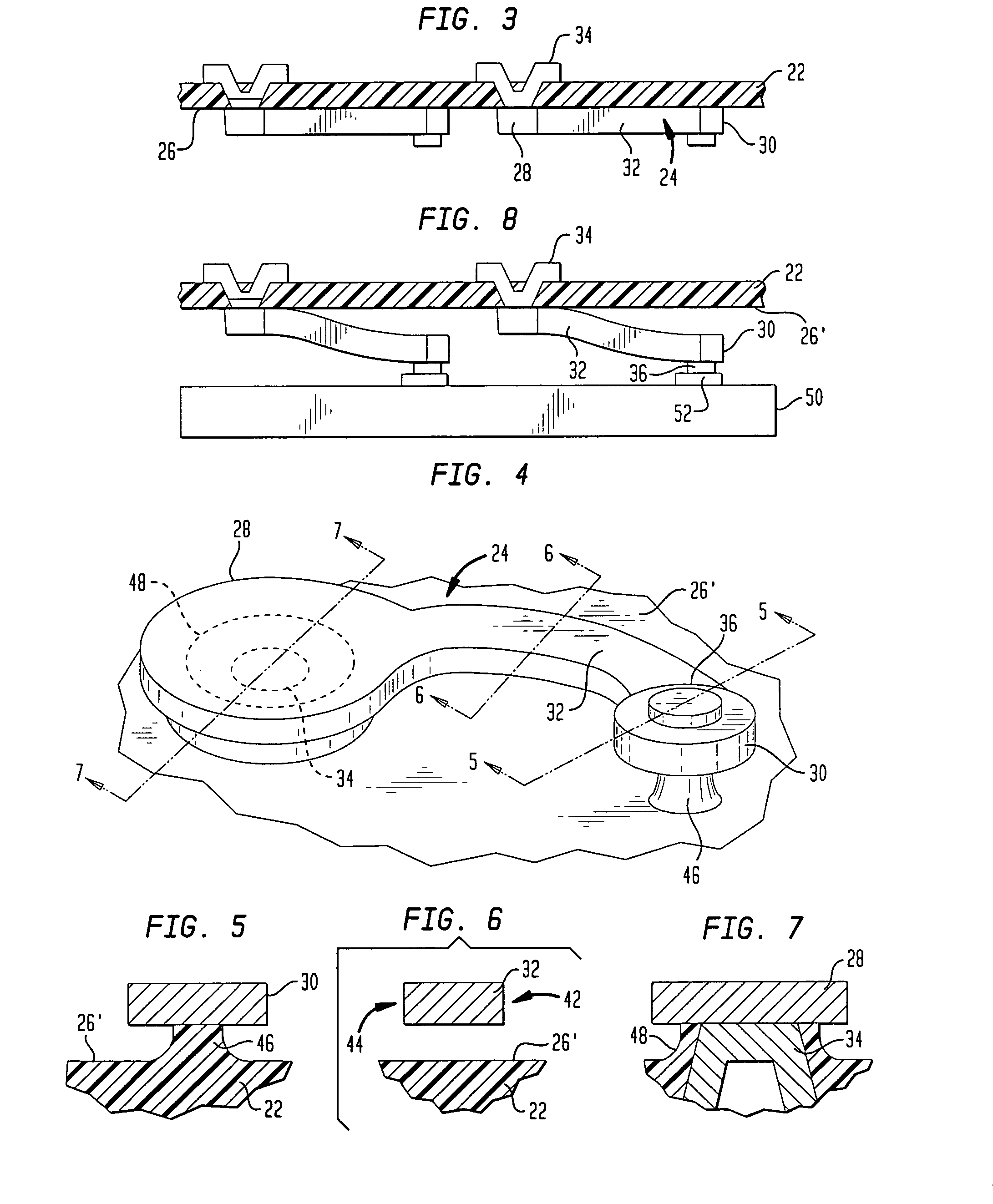 Method of making components with releasable leads