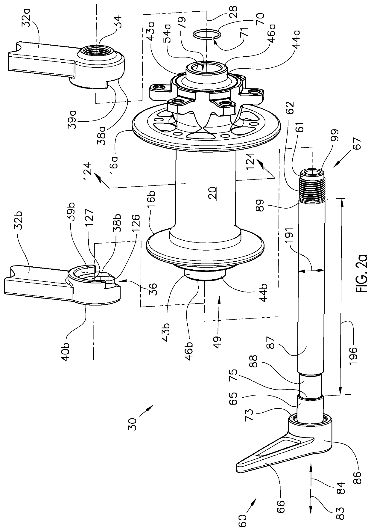 Vehicle wheel axle assembly